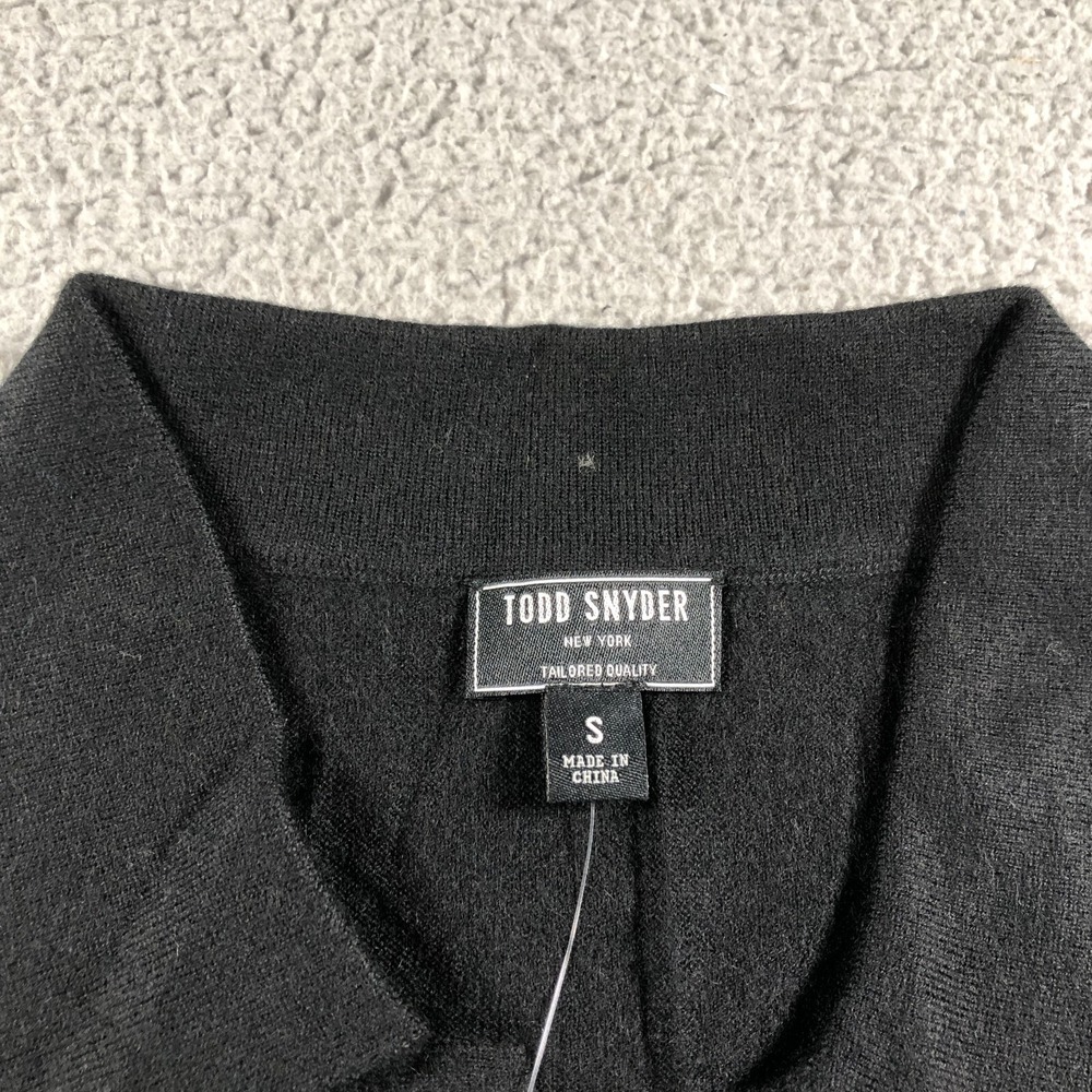 Todd Snyder Shirt Adult Small Black Lightweight Montauk‎ Cashmere Polo - Picture 4 of 11